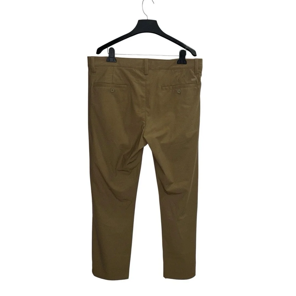 NWT Chaps 36x30‎ Everyday Performance Chino Pants Slim Tapered Tan Golf Trousers